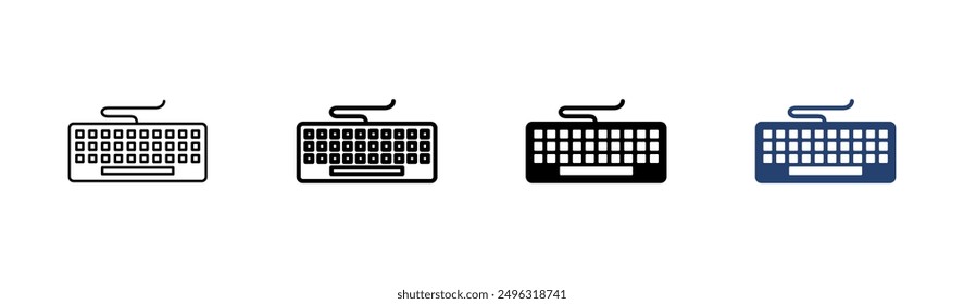 Conjunto de iconos de teclado. símbolo de Vector de teclado