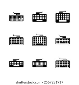 Keyboard icon set. keyboard vector symbol