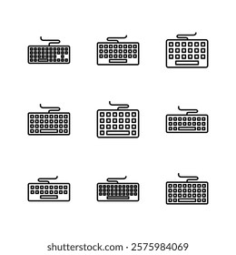 Keyboard icon set. keyboard vector symbol