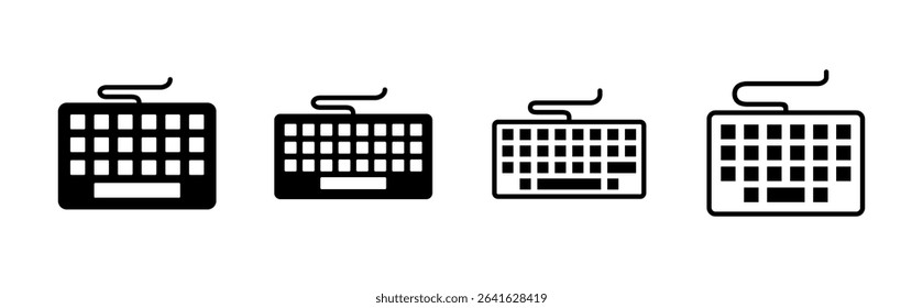 Keyboard icon set. keyboard vector symbol