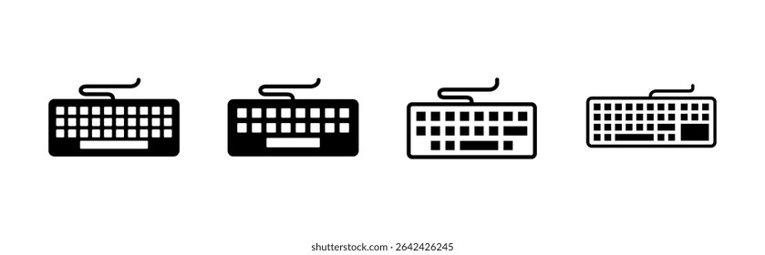 Keyboard icon set. keyboard vector symbol