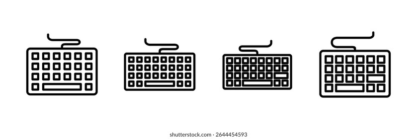 Keyboard icon set. keyboard vector symbol