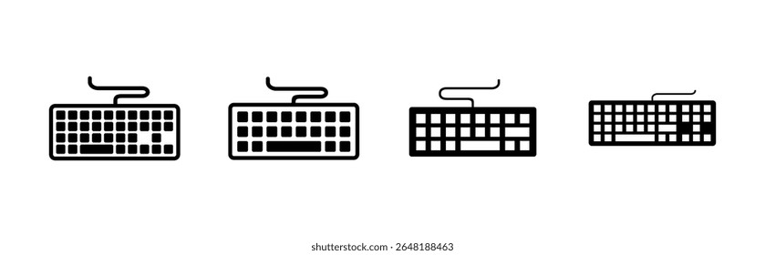 Tastatursymbolsatz. Tastaturvektorsymbol