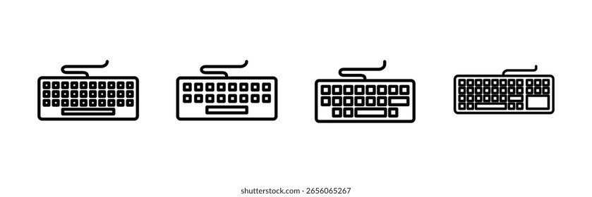 Ícone de teclado definido. símbolo de vetor de teclado