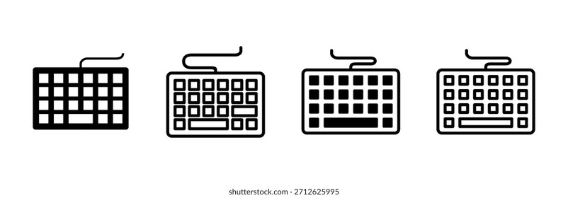 Ícone de teclado definido. símbolo de vetor de teclado