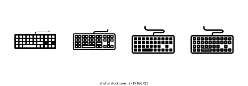 Keyboard icon set. keyboard vector symbol