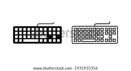 Keyboard icon set. keyboard vector symbol