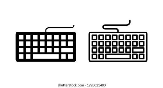 Keyboard Icon Set. Keyboard Vector Symbols