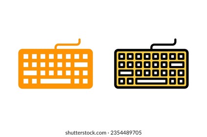Keyboard icon set for web and mobile app. keyboard sign and symbol