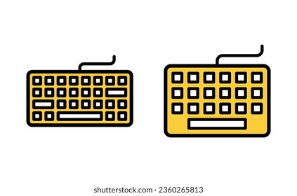 Juego de iconos de teclado para aplicaciones web y móviles. signo de teclado y símbolo