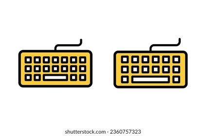 Keyboard icon set for web and mobile app. keyboard sign and symbol