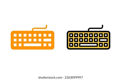 Juego de iconos de teclado para aplicaciones web y móviles. signo de teclado y símbolo