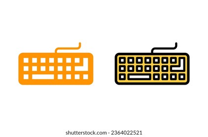 Keyboard icon set for web and mobile app. keyboard sign and symbol