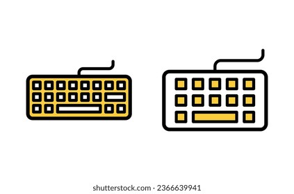 Keyboard icon set for web and mobile app. keyboard sign and symbol
