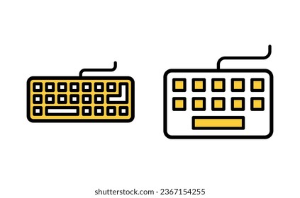 Keyboard icon set for web and mobile app. keyboard sign and symbol
