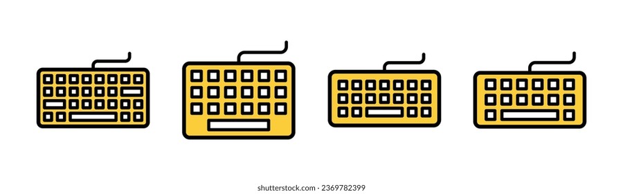 Keyboard icon set for web and mobile app. keyboard sign and symbol