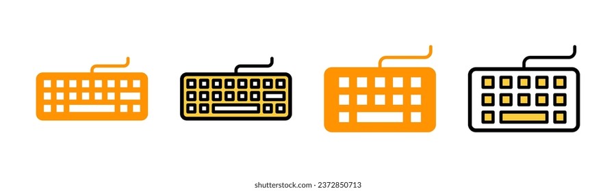 Keyboard icon set for web and mobile app. keyboard sign and symbol