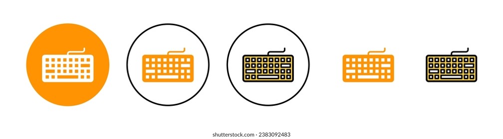 Keyboard icon set for web and mobile app. keyboard sign and symbol