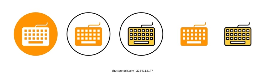 Keyboard icon set for web and mobile app. keyboard sign and symbol