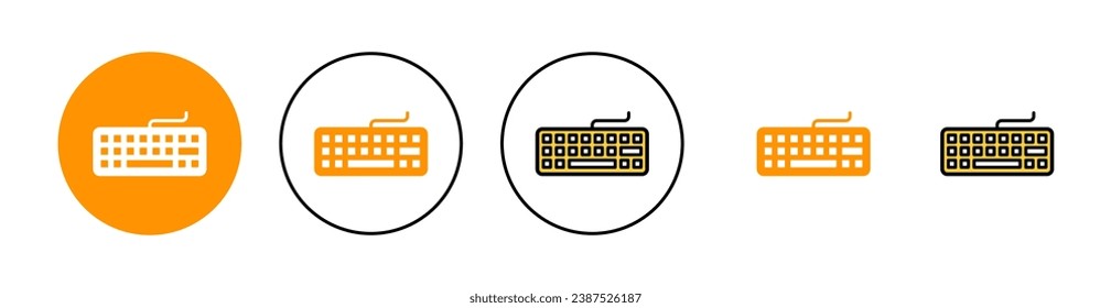 Keyboard icon set for web and mobile app. keyboard sign and symbol