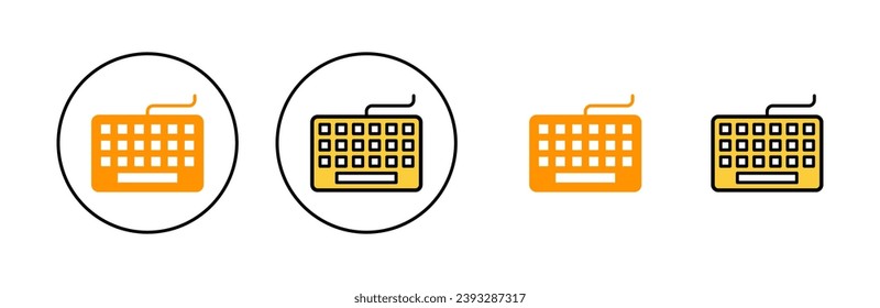 Keyboard icon set for web and mobile app. keyboard sign and symbol