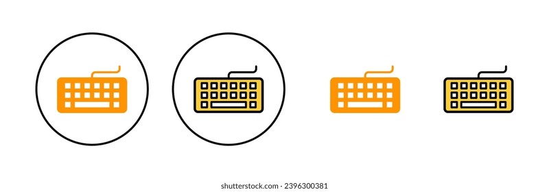 Keyboard icon set for web and mobile app. keyboard sign and symbol