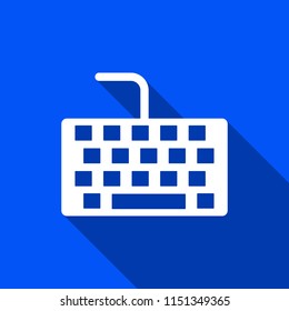 Keyboard icon with shadow , vector sign design