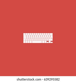 keyboard icon. sign design. red background