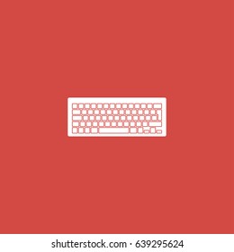 keyboard icon. sign design. red background
