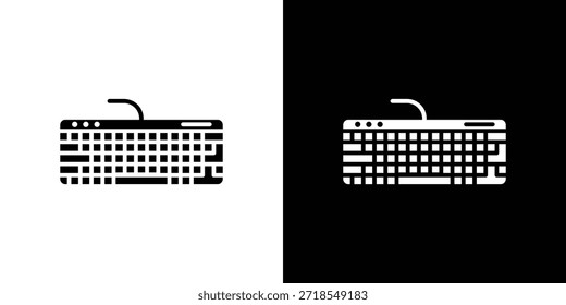 Ícone de teclado silhueta vetor ilustração estilo plano isolado