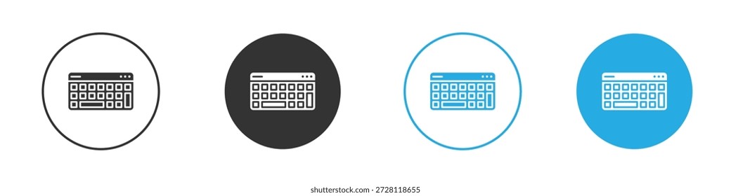 Ícone de teclado. ilustração simples gráfico rabiscar preto design