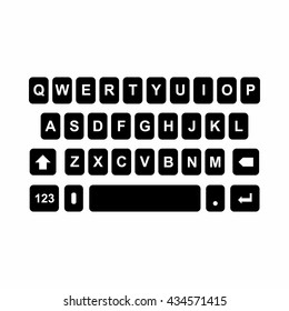 Keyboard icon, simple style
