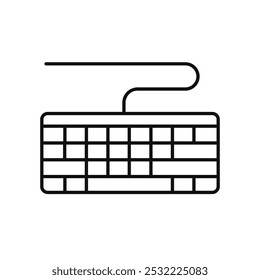 Ícone de teclado. ícone de linha fina simples.