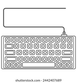 Keyboard icon, simple icon, vector illustration. 