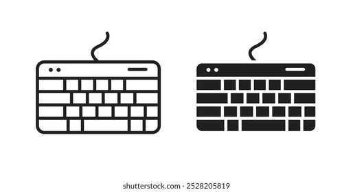 Keyboard icon in solid and stroke style.