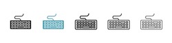 Keyboard icon suite. Icon for computer keyboards, ideal for UI designs.