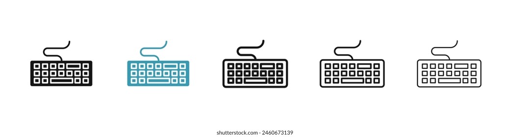 Keyboard icon suite. Icon for computer keyboards, ideal for UI designs.