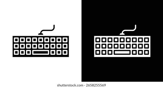 Coleção de símbolos de ícone de teclado. Ilustração de stock de vetor plano.