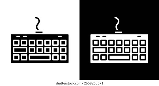 Keyboard icon symbol collection. Flat vector stock illustration.