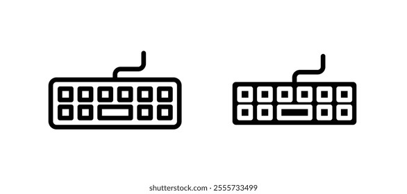 Keyboard icon symbol collection on white background.