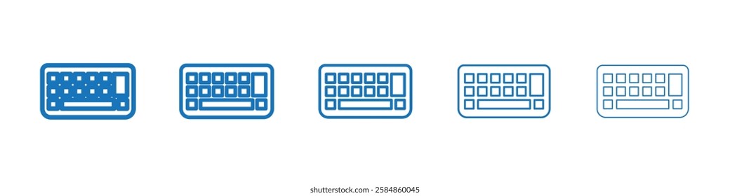 Keyboard icon Symbol collection thin outline set