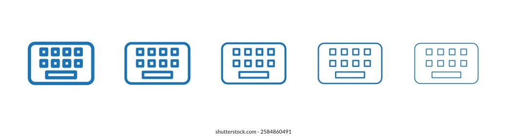 Keyboard icon Symbol collection thin outline set