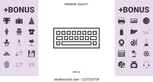 Keyboard icon symbol - graphic elements for your design