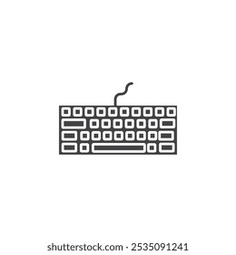Ícone de teclado Marca de símbolo em estilo preenchido