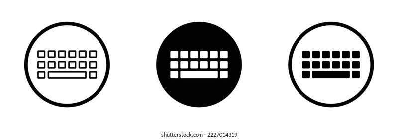 Keyboard icon. Keyboard icon symbol. Keyboard sign. Keyboard icon sign for application, mobile phone and websites. Vector illustration