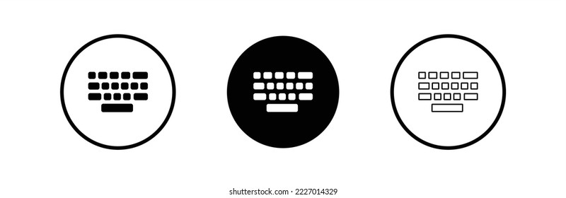 Keyboard icon. Keyboard icon symbol. Keyboard sign. Keyboard icon sign for application, mobile phone and websites. Vector illustration