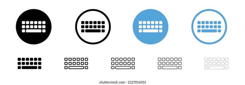Keyboard icon. Keyboard icon symbol. Keyboard sign. Keyboard icon sign for application, mobile phone and websites. Vector illustration