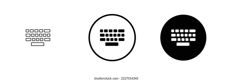 Icono de teclado. Símbolo del teclado. Signo de teclado. Símbolo de teclado para aplicación, teléfono móvil y sitios web. Ilustración del vector