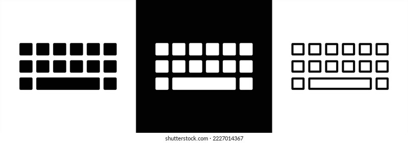 Icono de teclado. Símbolo del teclado. Signo de teclado. Símbolo de teclado para aplicación, teléfono móvil y sitios web. Ilustración del vector