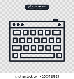 keyboard icon symbol template for graphic and web design collection logo vector illustration